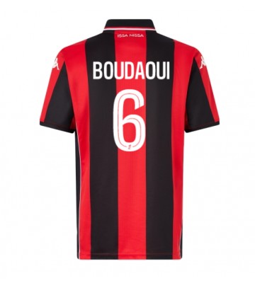 OGC Nice Hicham Boudaoui #6 Hjemmebanetrøje 2025-26 Kortærmet